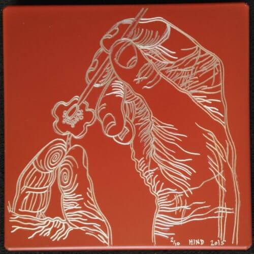 Dave Hind Pollinators 2 Red 9.75x9.75