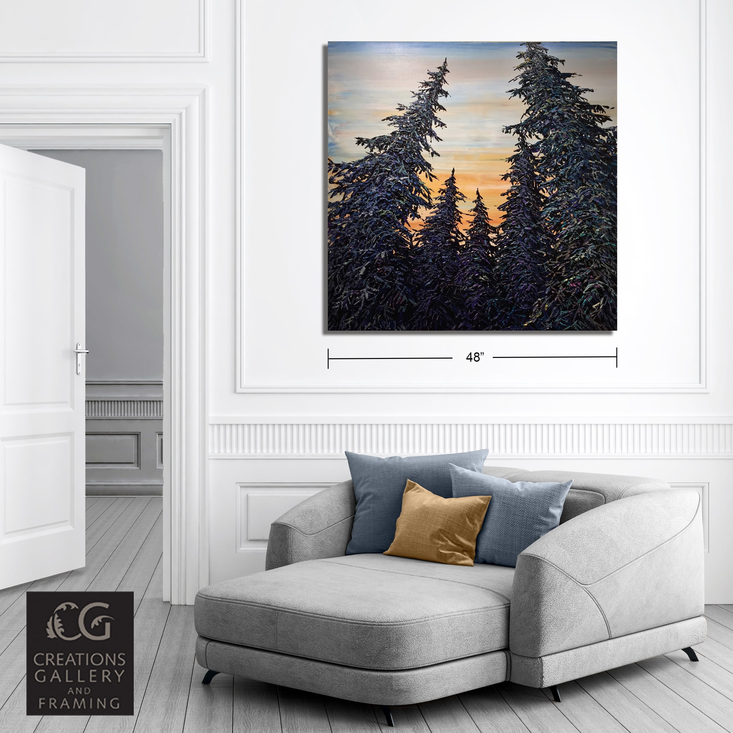 Maya Eventov Stretching Spruce 48x48 Room View 987