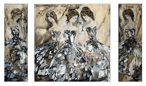 Maya Eventov Abstract Ballerina Dancers Set of 3