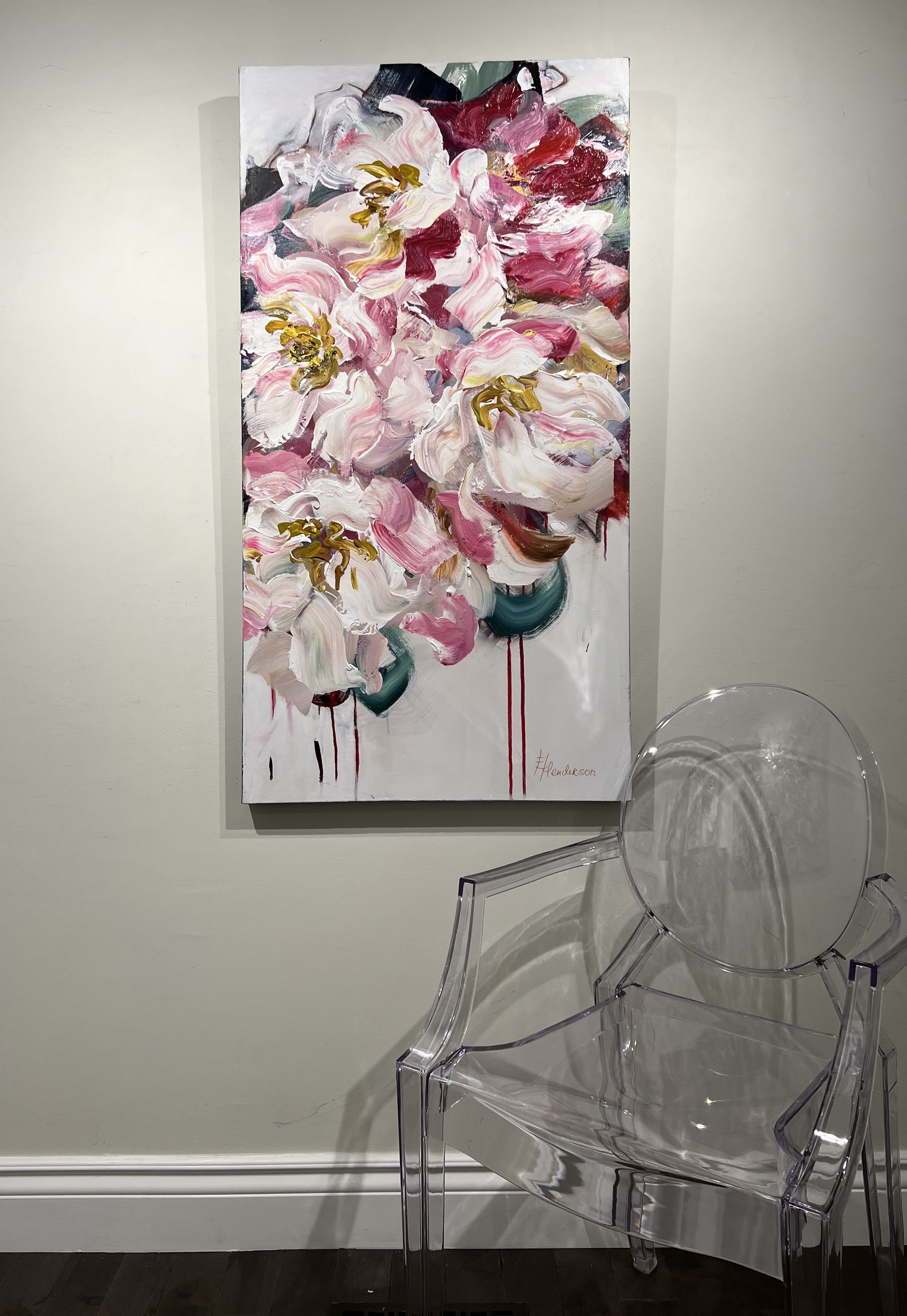 Elena Henderson Raspberry Kisses Series 15 48x24 Detail3