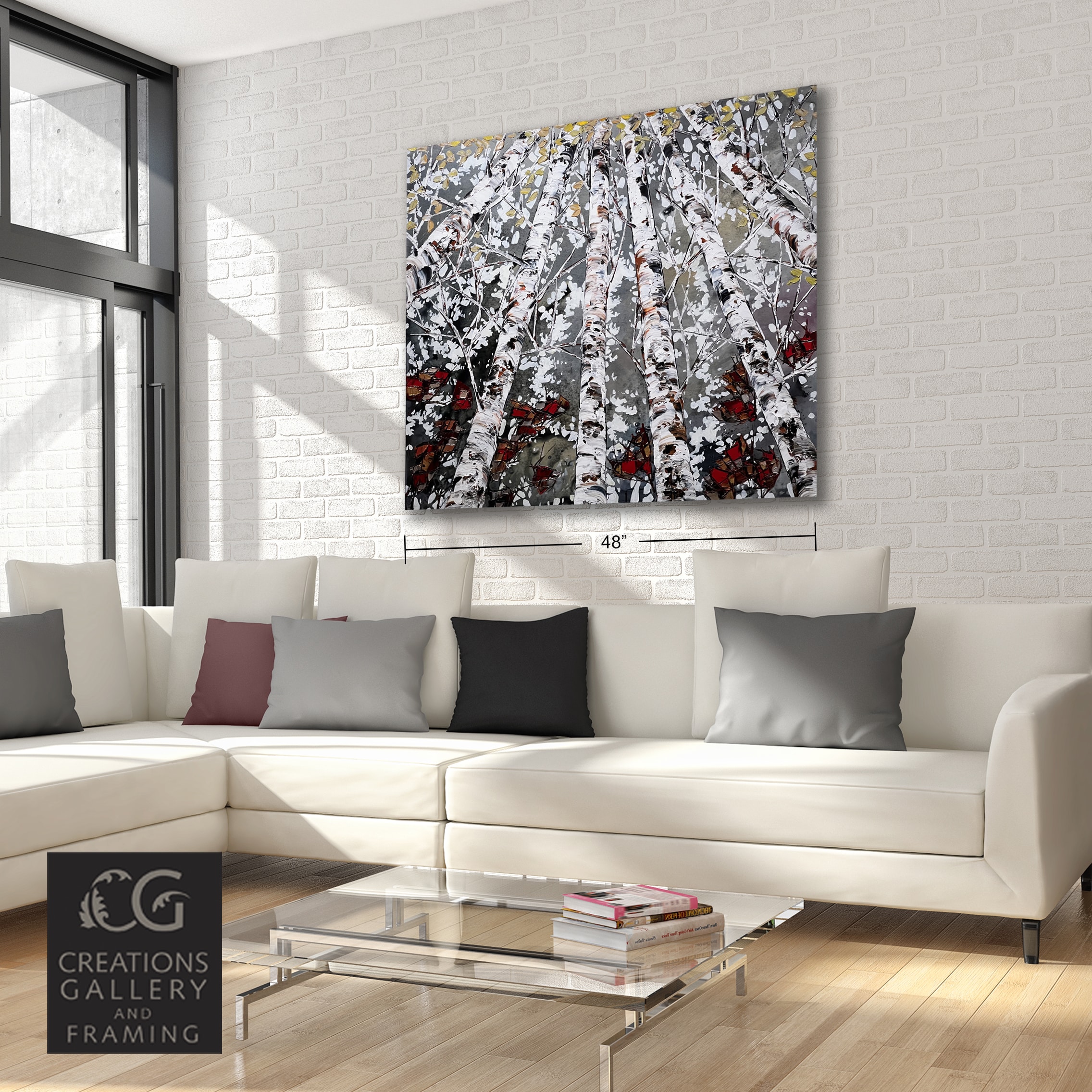Maya Eventov Birch Spectrum Looking Up 46x48 Room View 6