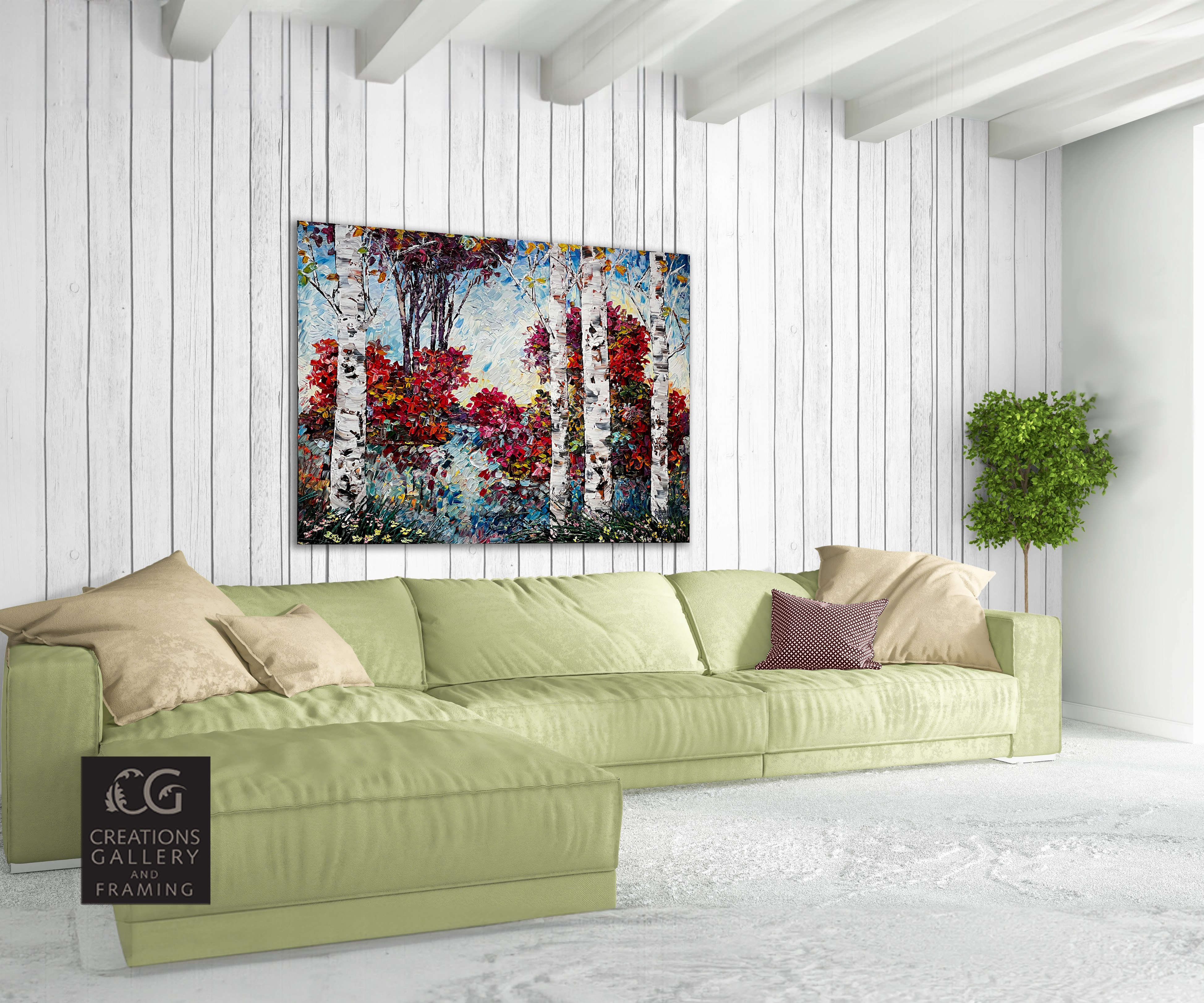 Maya Eventov Birch Forest 40x48 Room View 1266