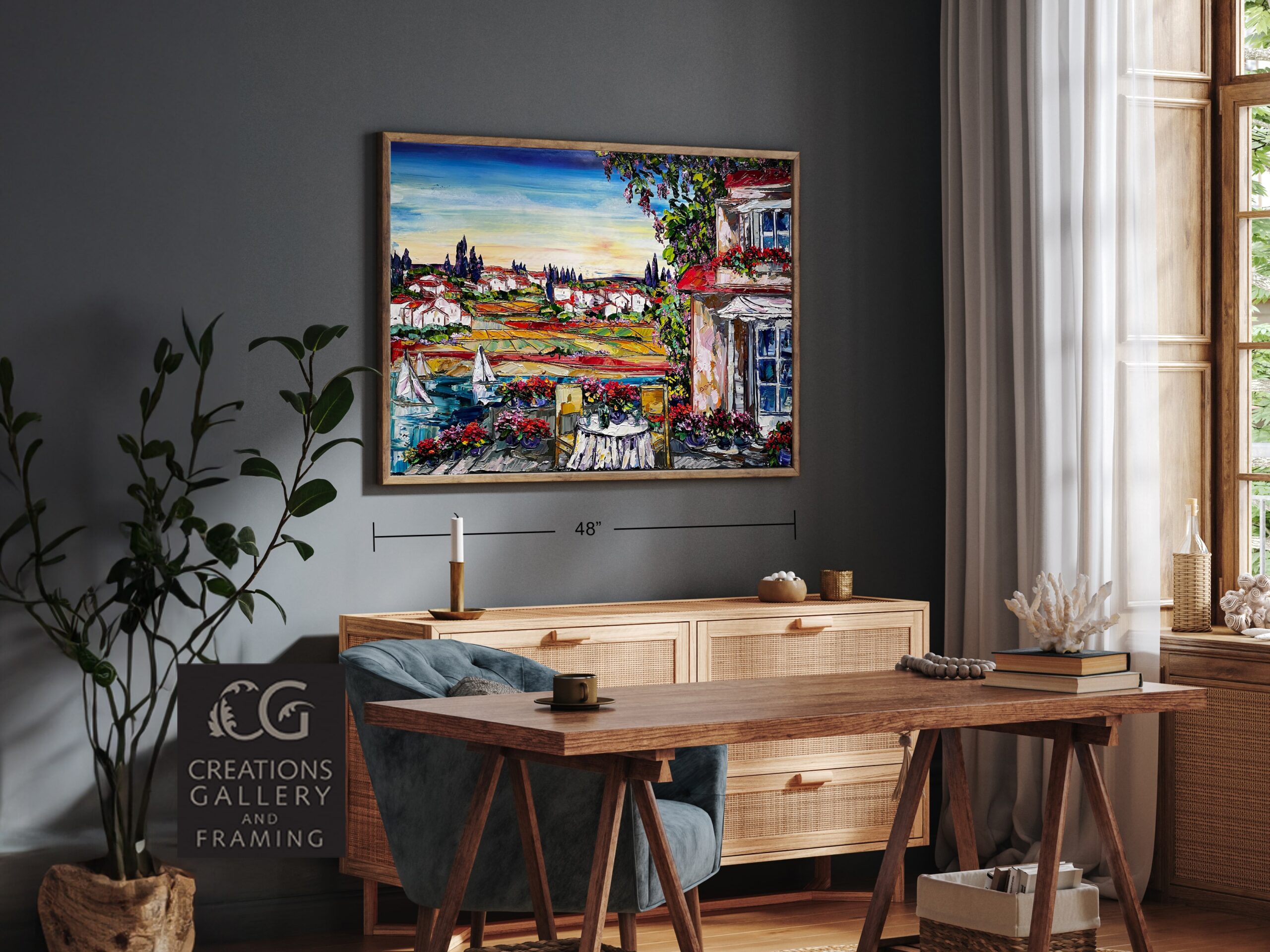 Maya Eventov Whispers of Tuscany 36x48 Room View 1360